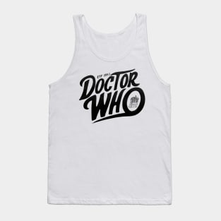 Black color Doctor Who 60 Est. 1963 Tank Top